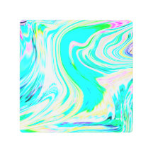 Blauwgroen Roze Groene Golf Abstracte Patronen Mod