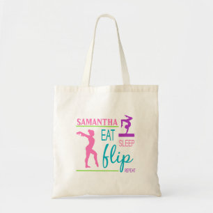 Blauwgroen roze groene Paarse gymnastiek Canvas ta Tote Bag