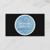 Blauwgroen roze holografische Zeemeermin Visitekaartje (Voorkant)