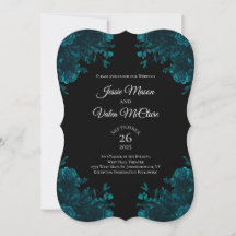 Blauwgroen Rozen Black Gothic Wedding