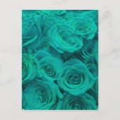 blauwgroen rozen briefkaart (Voorkant)