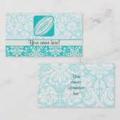 Blauwgroen Rugby Visitekaartje (Voorkant / Achterkant)