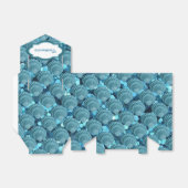 Blauwgroen rugleuning met buigtang bedankdoosjes (Uitgevouwen)