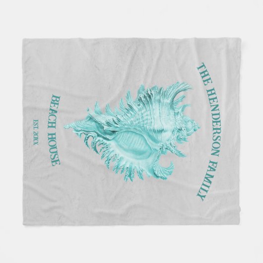 Blauwgroen rugzak van Shell Fleece Deken (Voorkant (Horizontaal))