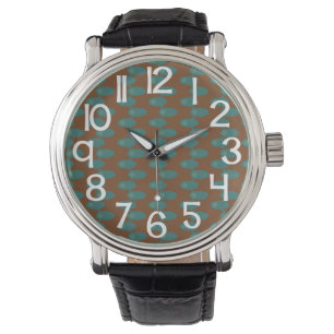 Blauwgroen ruimtevaartuigen horloge