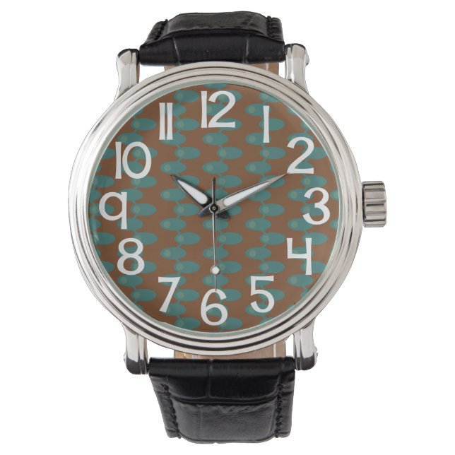 Blauwgroen ruimtevaartuigen horloge (Voorkant)