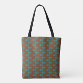 Blauwgroen ruimtevaartuigen tote bag (Achterkant)