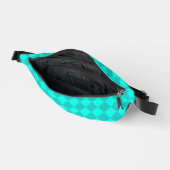 Blauwgroen ruitpatroon van Checker Heuptasje (Open)
