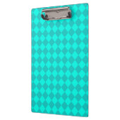 Blauwgroen ruitpatroon van Checker Klembord (Links)