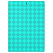 Blauwgroen ruitpatroon van Checker Klembord (Achterkant)