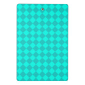 Blauwgroen ruitpatroon van Checker Mini Klembord (Achterkant)