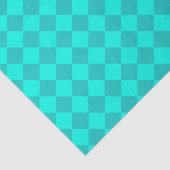 Blauwgroen ruitpatroon van Checker Tissuepapier (Detail)