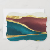 Blauwgroen Rust Agate Gold zal je mijn Bridesmaid  Kaart (Achterkant)