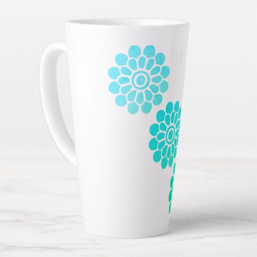 Blauwgroen rust latte mok (Linkerhoek)