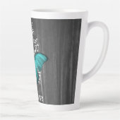 Blauwgroen Rustic Butterfly - persoonlijke latte M Mok (Rechts)