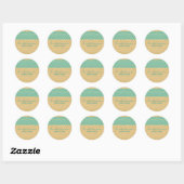 Blauwgroen Rustic Chevron Wedding Stickers (Vel)