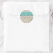 Blauwgroen Rustic Lace Wedding Stickers (Tas)
