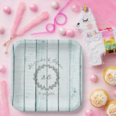 Blauwgroen Rustige Borden voor weddenschappen op m Papieren Bordje (Feest)