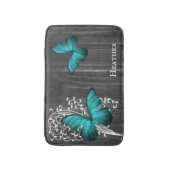 Blauwgroen Rustige Butterfly - Speciaal bath Mat (Voorkant Verticaal)