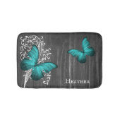 Blauwgroen Rustige Butterfly - Speciaal bath Mat (Voorkant)