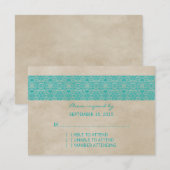 Blauwgroen Rustige Kaart van de Lace-respons (Voorkant / Achterkant)