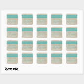 Blauwgroen Rustige kant Opslaan de Stickers Datum (Vel)
