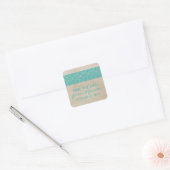 Blauwgroen Rustige kant Opslaan de Stickers Datum (Envelop)