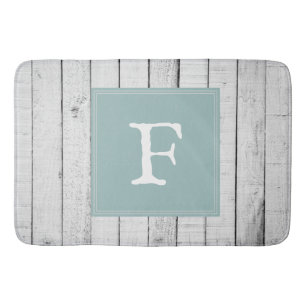Blauwgroen Rustige monogram Bath Mat