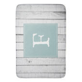 Blauwgroen Rustige monogram Bath Mat (Voorkant Verticaal)