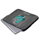 Blauwgroen Rustige, speciaal op maat gemaakte lapt Laptop Sleeve (Voorkant onderkant)