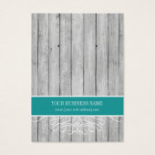 Blauwgroen Rustige Wood - aangepaste draagkaart Visitekaartje (Voorkant)
