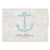 Blauwgroen Rustisch Bindnummer voor Anchor (Voorkant Horizontaal)