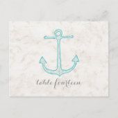 Blauwgroen Rustisch Briefkaart van het Aantal van (Voorkant)