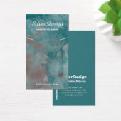 Blauwgroen Rusty Brow Waterverf Ketting - Display Visitekaartje (Bureau)