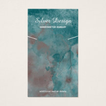 Blauwgroen Rusty Brow Waterverf Ketting - Display 