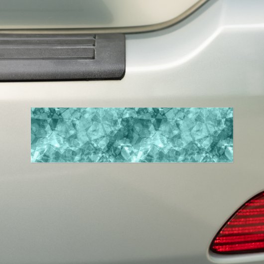 Blauwgroen ruw textiel bumpersticker (Op auto)