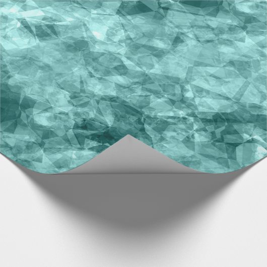 Blauwgroen ruw textiel cadeaupapier (Hoek)