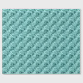 Blauwgroen ruw textiel cadeaupapier (Vlak)
