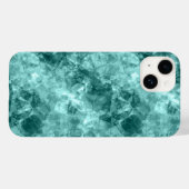 Blauwgroen ruw textiel Case-Mate iPhone case (Achterkant (horizontaal))