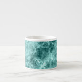 Blauwgroen ruw textiel espresso kop (Voorkant)