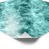 Blauwgroen ruw textiel foto afdruk (Hoek)