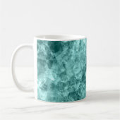 Blauwgroen ruw textiel koffiemok (Links)