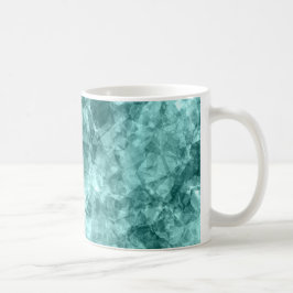 Blauwgroen ruw textiel koffiemok