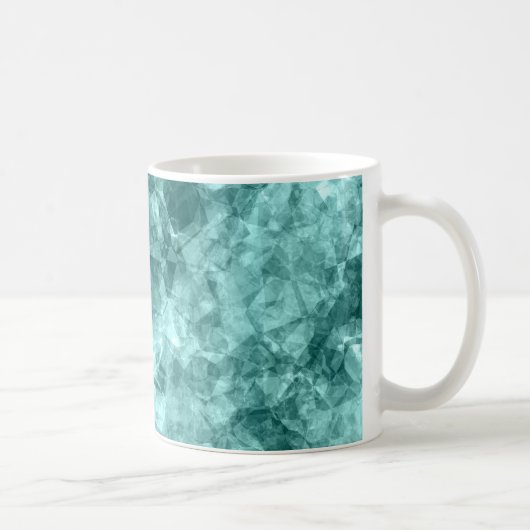 Blauwgroen ruw textiel koffiemok (Rechts)