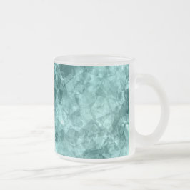 Blauwgroen ruw textiel matglas koffiemok