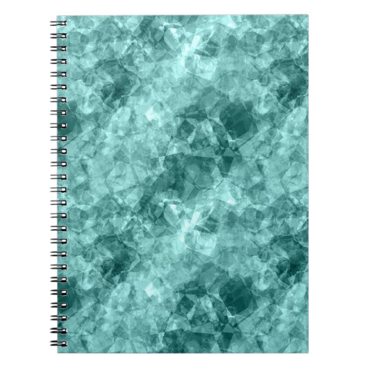 Blauwgroen ruw textiel notitieboek (Voorkant)