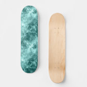 Blauwgroen ruw textiel persoonlijk skateboard (Voorkant)
