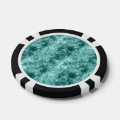Blauwgroen ruw textiel poker chips (Enkel)