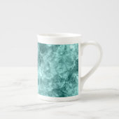 Blauwgroen ruw textiel porselein kop (Rechts)