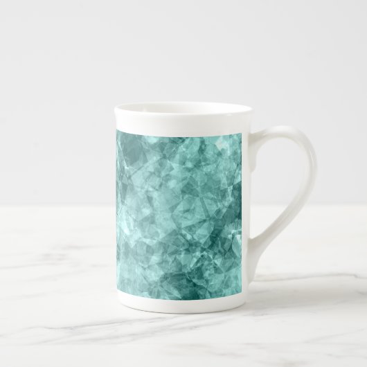 Blauwgroen ruw textiel porselein kop (Rechts)